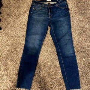 LOFT MODERN DESTRUCTED STRAIGHT DENIM JEAN WOMEN'S 32/14 (NWOT)
